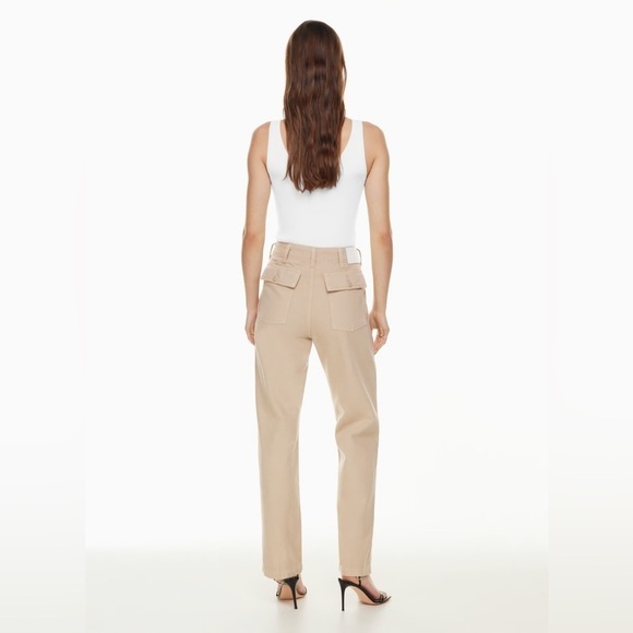 DENIM FORUM The '90s Utility Hi-Rise Loose‎ Jean Humus Beige Size 29 - Picture 4 of 12